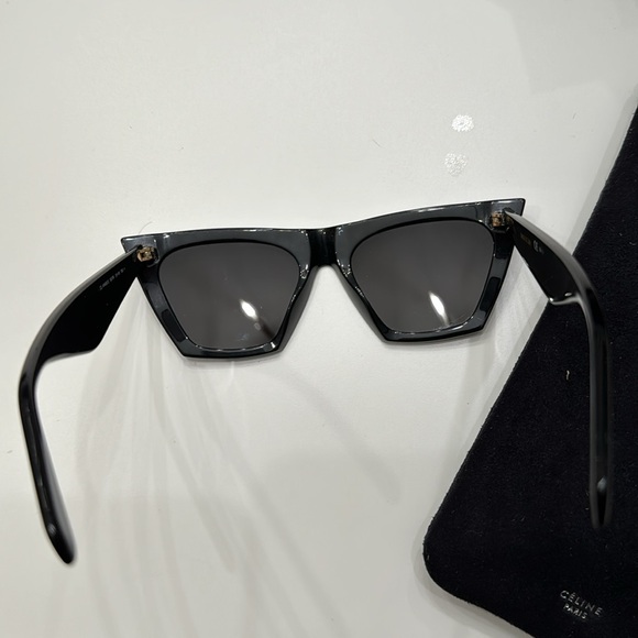 Used AUTHENTIC excellent great condition Céline EDGE all black sunglasses - Picture 3 of 15